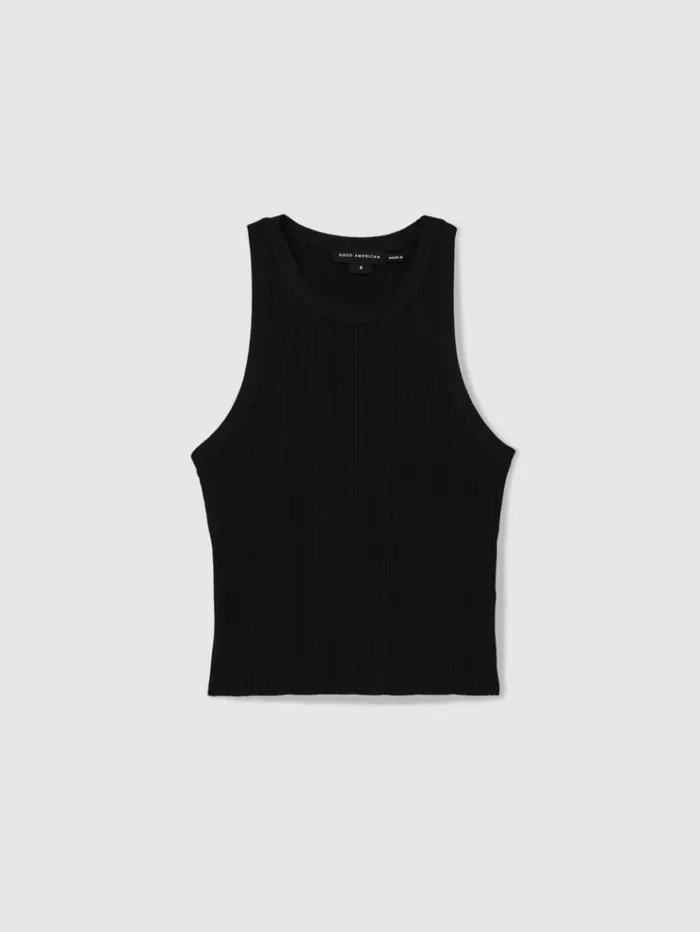 REISS Tops Women Good American Ribbed Vest Black