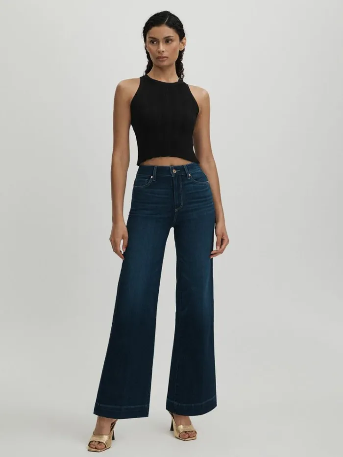 REISS Tops Women Good American Ribbed Vest Black