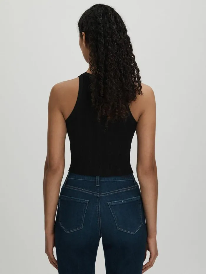 REISS Tops Women Good American Ribbed Vest Black
