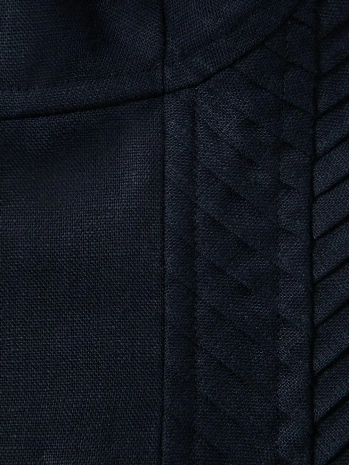 REISS Tops Women Linen Corset Vest Navy