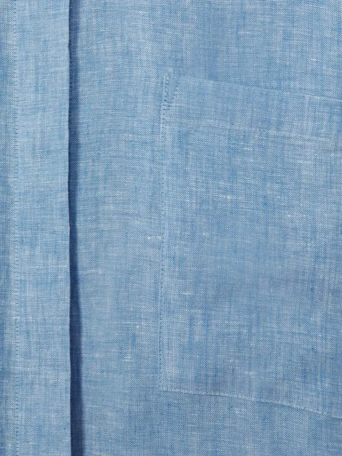 REISS Tops Women Relaxed Sleeve 100 Linen Shirt Blue