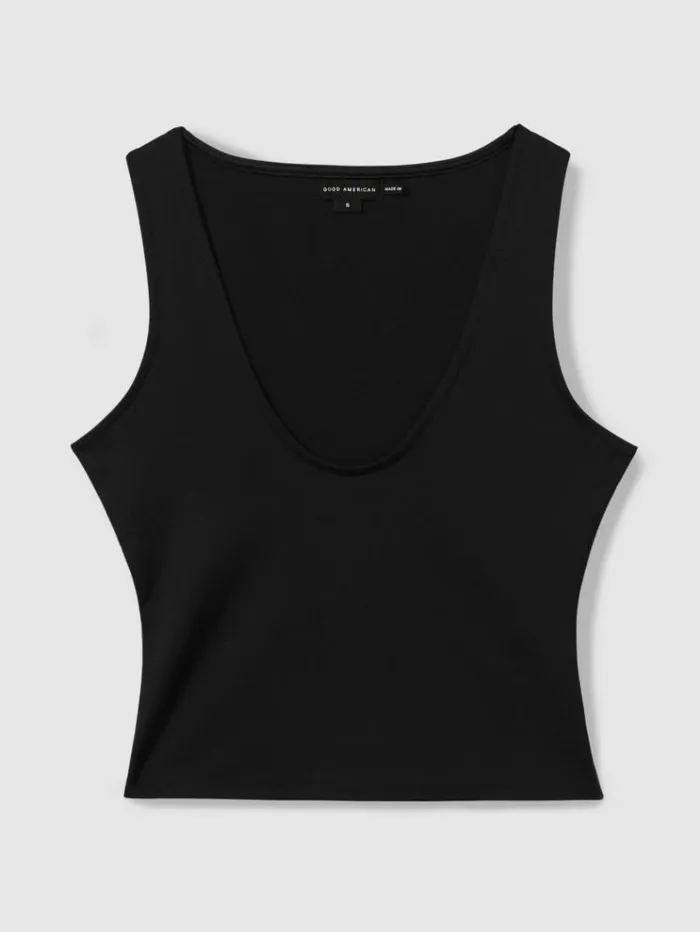 REISS Tops Women Scuba Scoop Neck Vest Black