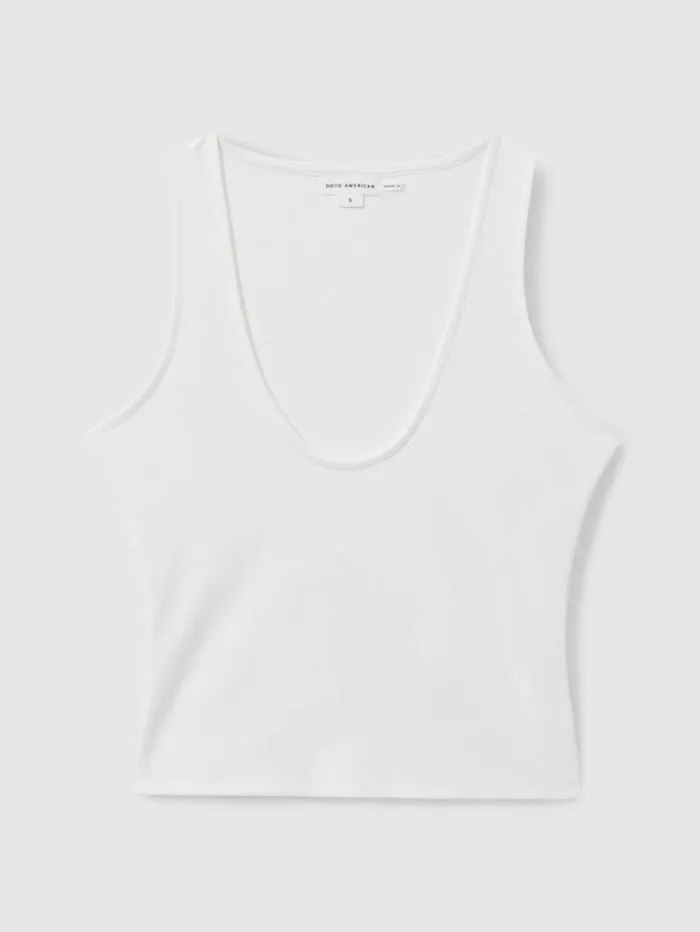 REISS Tops Women Scuba Scoop Neck Vest White