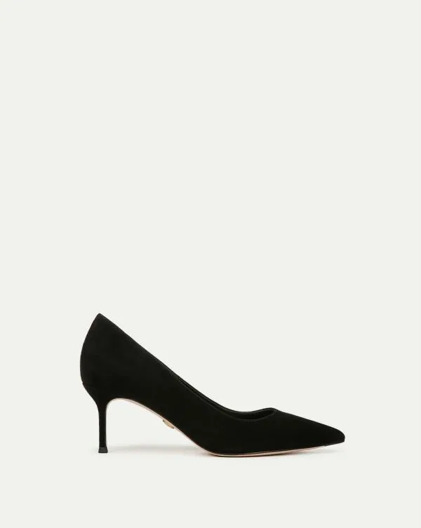 Rita Suede Pump Black Women Veronica Beard Shoes