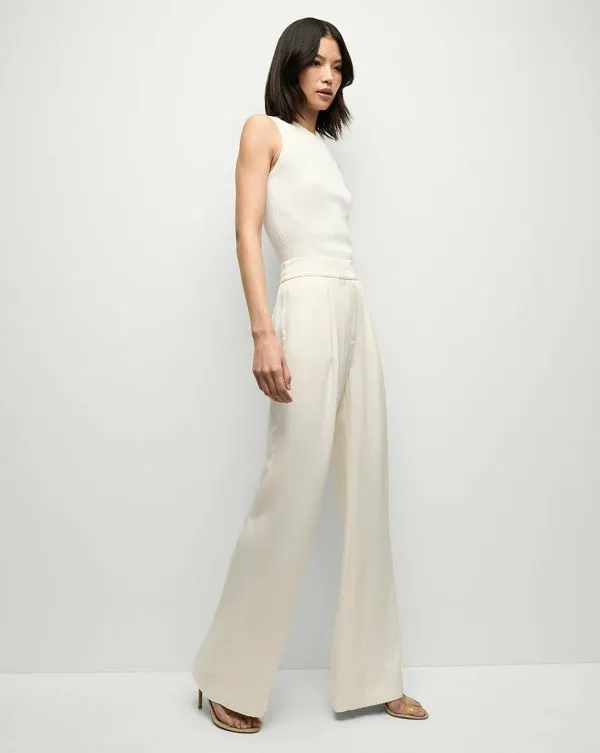Robinne WideLeg Pant Dove Women Veronica Beard Pants