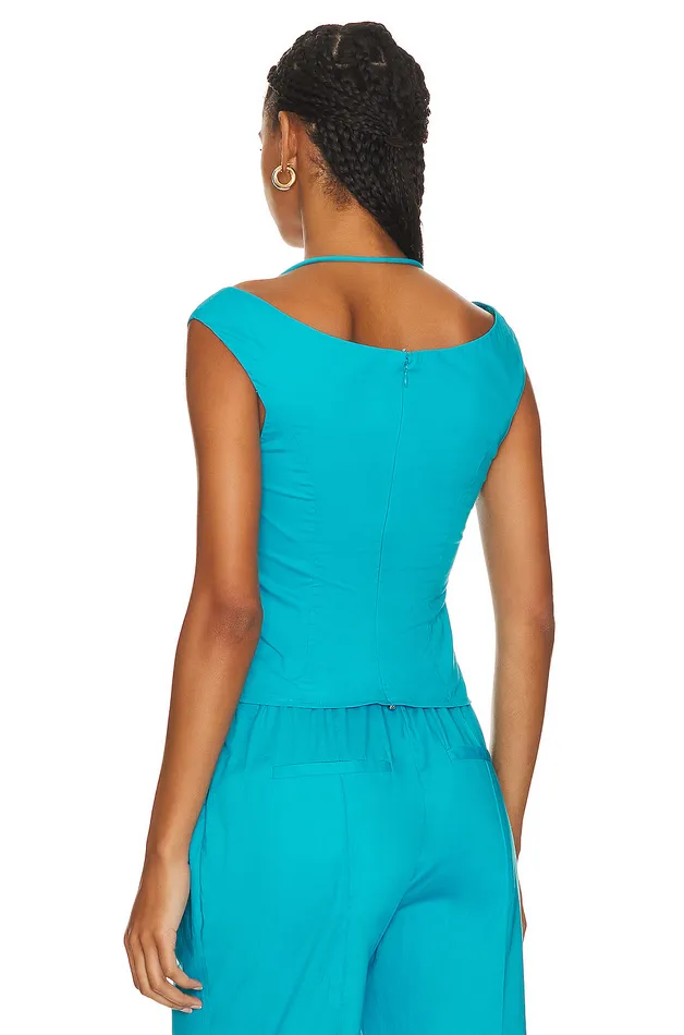 Rockaway Top Cerulean Blue Women Lovers and Friends Tops