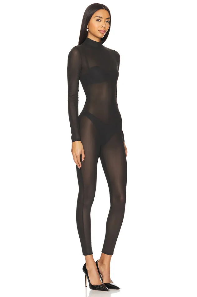 Rumi Mesh Jumpsuit Black Women Lovers and Friends Jumpsuits
