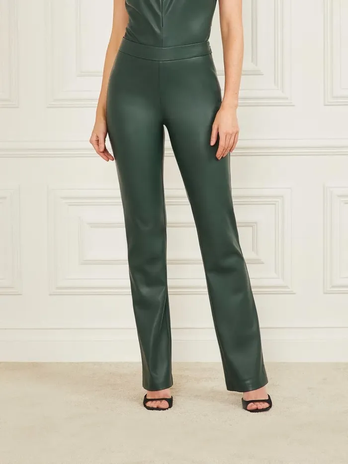 Sally FauxLeather Pant Alpine Grove Women Bottoms GUESS