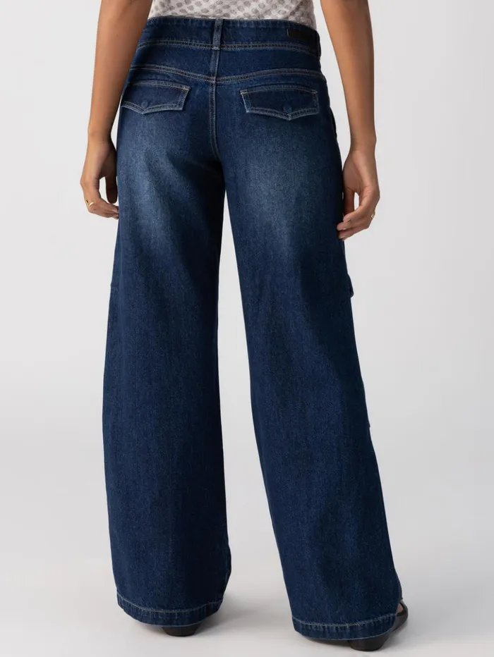 Sanctuary Clothing Denim Women Level Up Standard Rise Cargo Pant Crescent