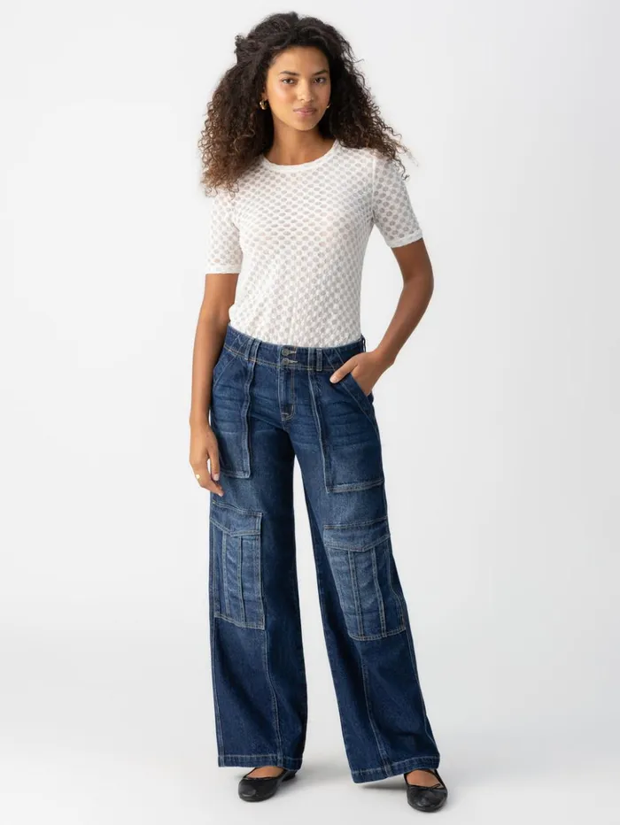 Sanctuary Clothing Denim Women Level Up Standard Rise Cargo Pant Crescent