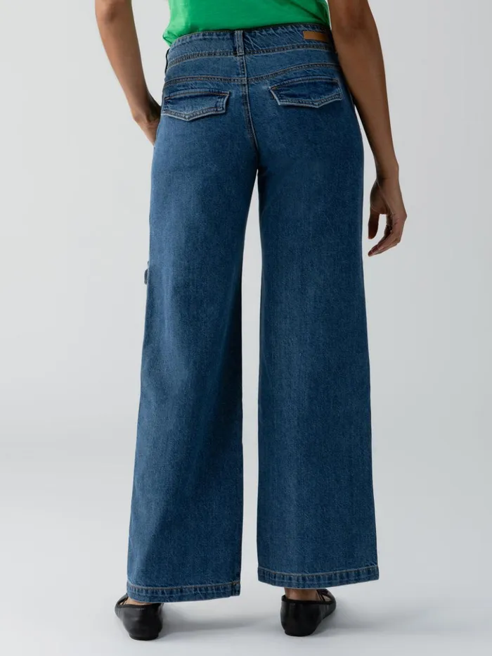 Sanctuary Clothing Denim Women Level Up Standard Rise Denim Cargo Pant Oasis Sanctuary Clothing Denim Women Level Up Standard Rise Denim Cargo Pant Oasis