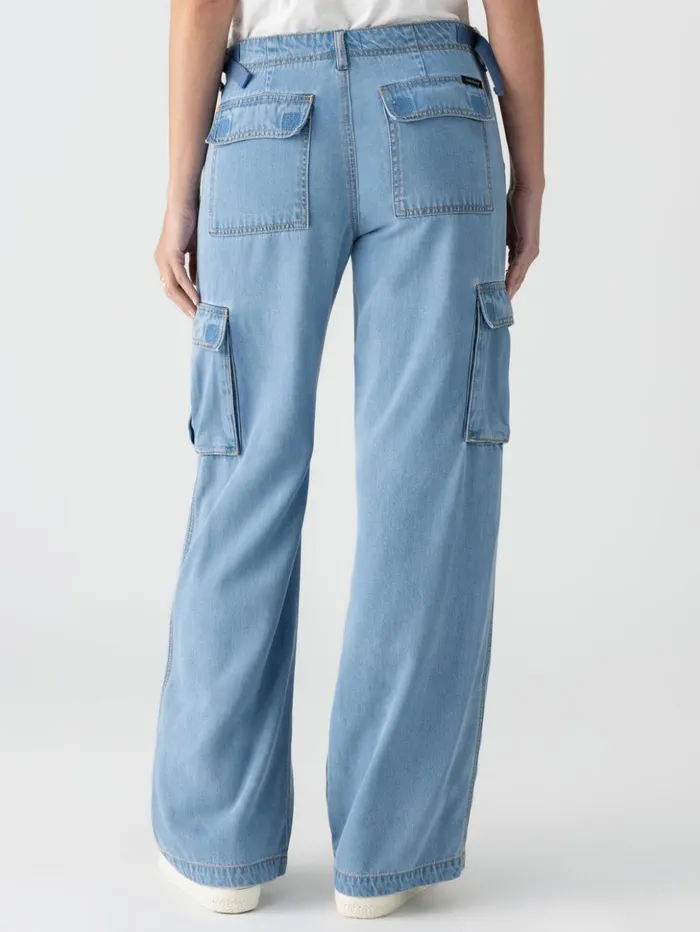 Sanctuary Clothing Denim Women Reissue Cargo Standard Rise Pant Sun Drenched