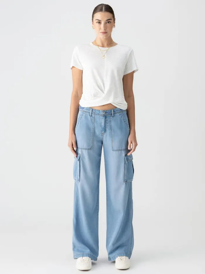 Sanctuary Clothing Denim Women Reissue Cargo Standard Rise Pant Sun Drenched