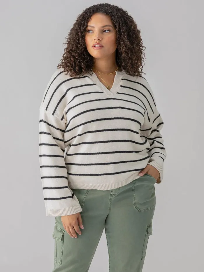 Sanctuary Clothing Inclusive Women Chill Vibes Sweater Chalk Black Stripe Inclusive Collection Sanctuary Clothing Inclusive Women Chill Vibes Sweater Chalk Black Stripe Inclusive Collection