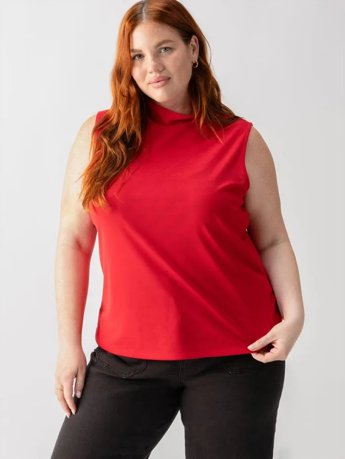 Sanctuary Clothing Inclusive Women Shirred Neck Mesh Tank Cherry Red Inclusive Collection Sanctuary Clothing Inclusive Women Shirred Neck Mesh Tank Cherry Red Inclusive Collection