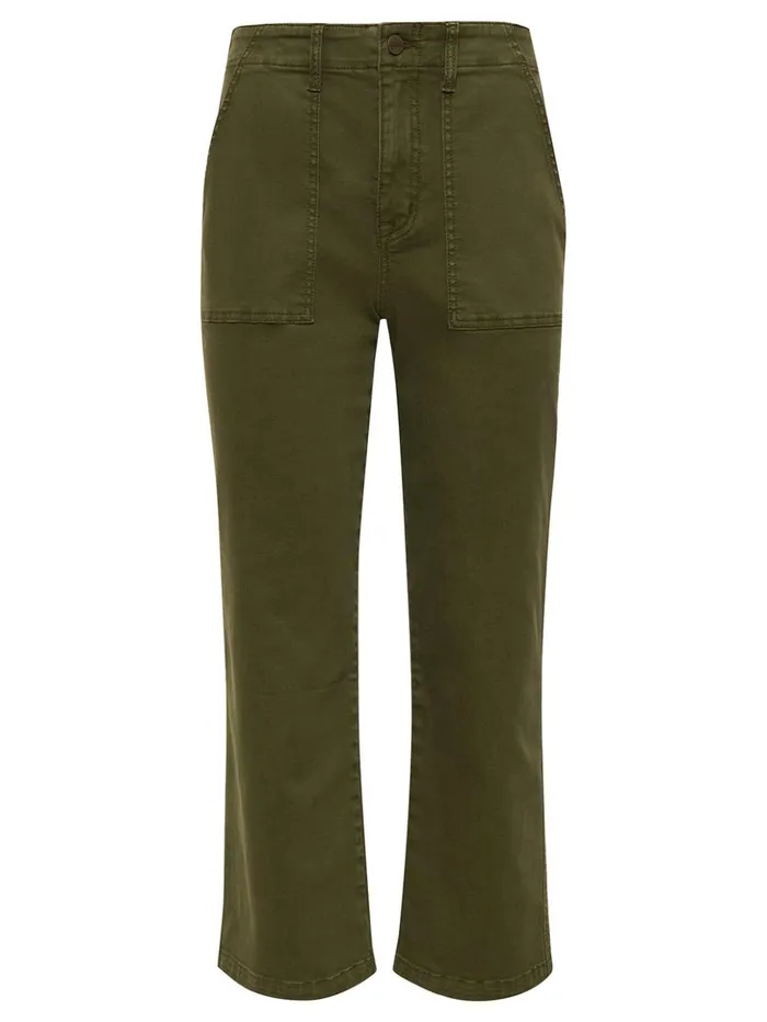 Sanctuary Clothing Inclusive Women Vacation Crop High Rise Pant Burnt Olive Inclusive Collection