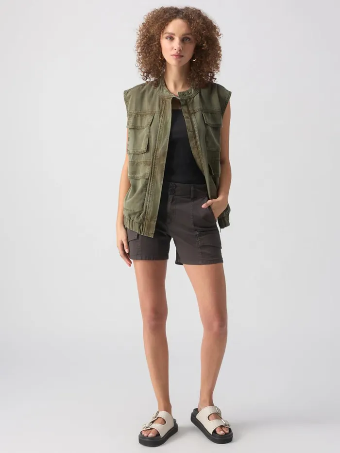 Sanctuary Clothing Jackets and Outerwear Women Field Utility Vest Washed Olive