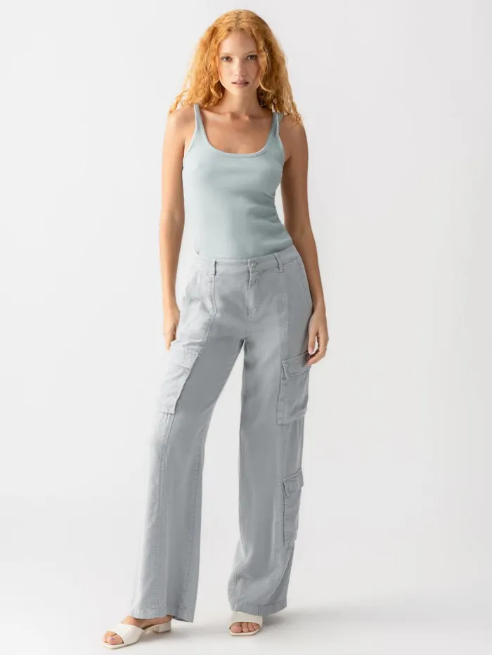 Sanctuary Clothing Pants Women Doheny Standard Rise Cargo Pant Eucalyptus