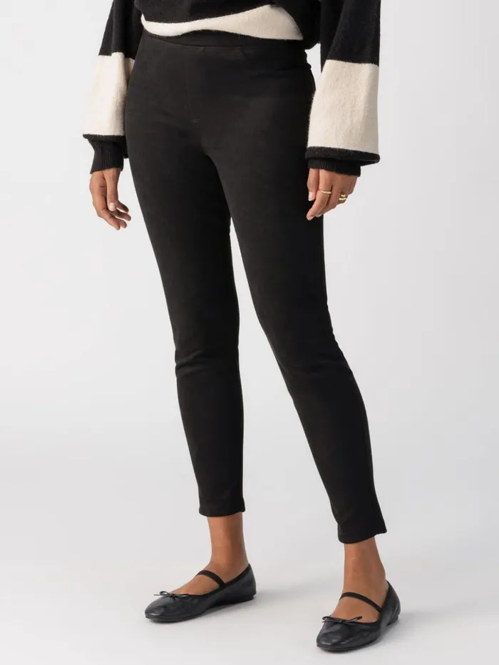 Sanctuary Clothing Pants Women Faux Suede Runway High Rise Legging Black Sanctuary Clothing Pants Women Faux Suede Runway High Rise Legging Black