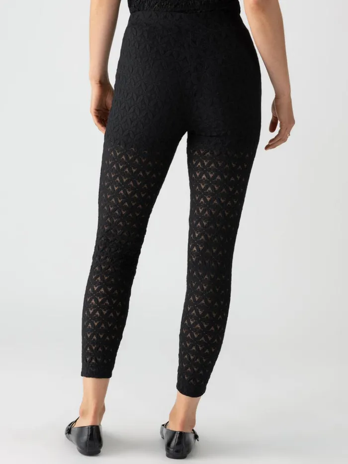 Sanctuary Clothing Pants Women Pucker Up Lace Runway Standard Rise Legging Black Sanctuary Clothing Pants Women Pucker Up Lace Runway Standard Rise Legging Black