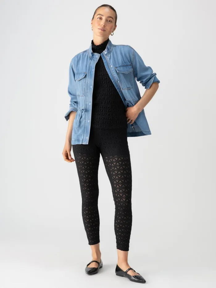 Sanctuary Clothing Pants Women Pucker Up Lace Runway Standard Rise Legging Black Sanctuary Clothing Pants Women Pucker Up Lace Runway Standard Rise Legging Black