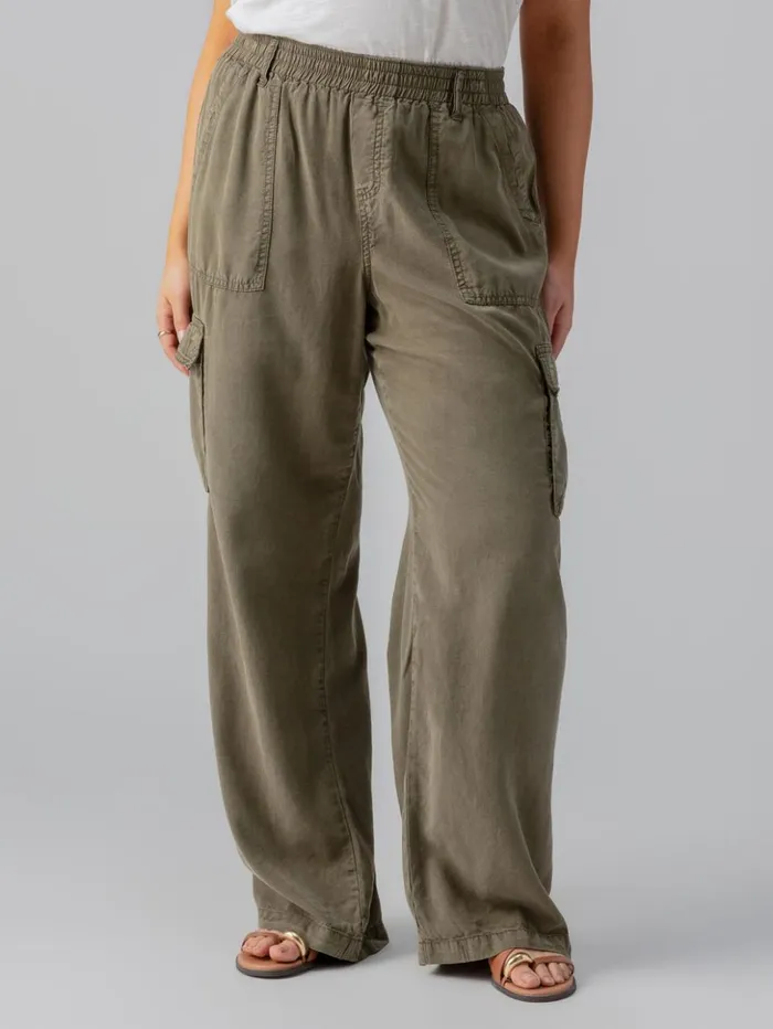 Sanctuary Clothing Pants Women Relaxed Reissue Cargo Standard Rise Pant Burnt Olive Inclusive Collection