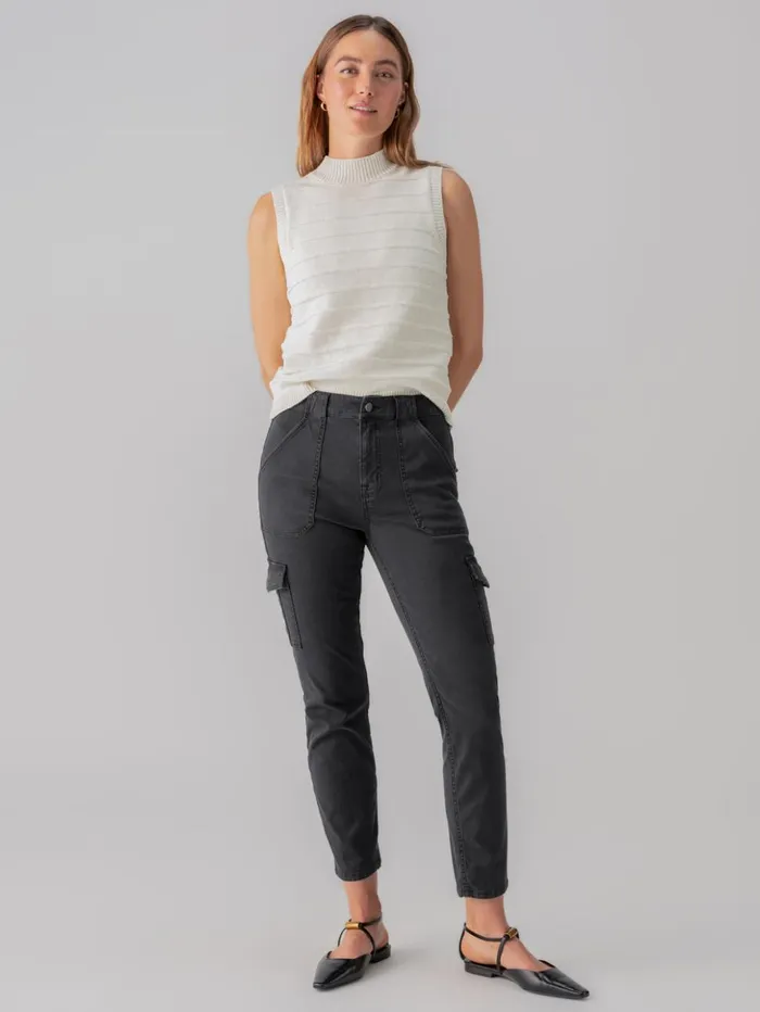 Sanctuary Clothing Pants Women Sculpted Hayden Slim Straight Standard Rise Pant Black
