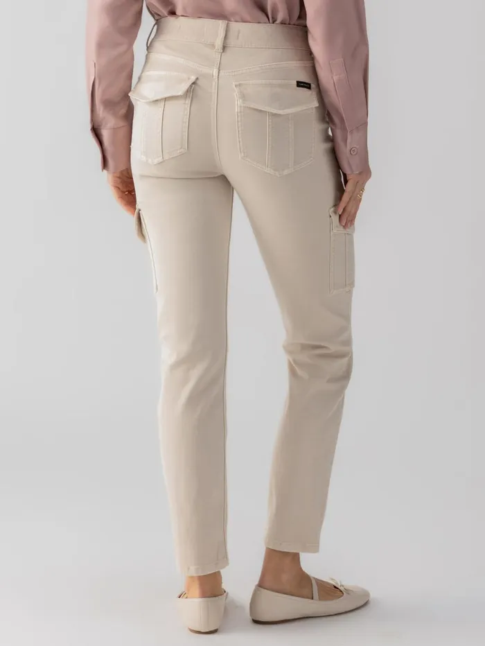 Sanctuary Clothing Pants Women Sculpted Hayden Slim Straight Standard Rise Pant Toasted Almond