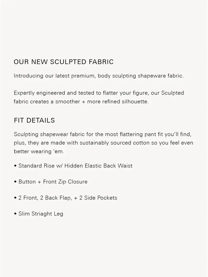 Sanctuary Clothing Pants Women Sculpted Hayden Slim Straight Standard Rise Pant Toasted Almond