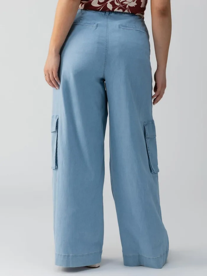 Sanctuary Clothing Pants Women Sunset SemiHigh Rise Denim Pant Pale Blue Inclusive Collection