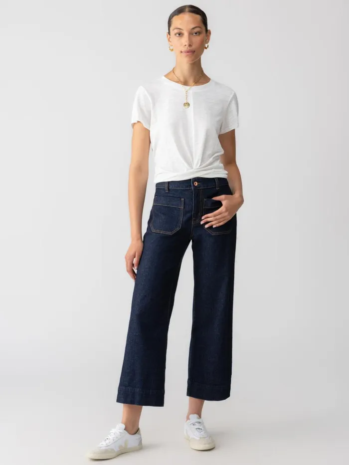 Sanctuary Clothing Pants Women The Marine Standard Rise Denim Pant Magnetic