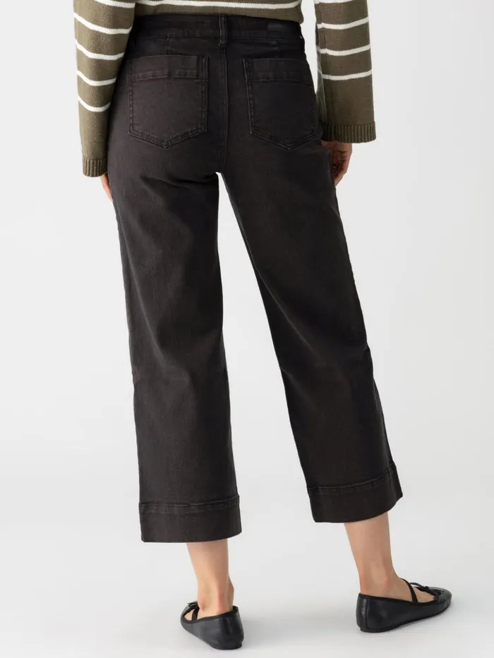 Sanctuary Clothing Pants Women The Marine Standard Rise Denim Pant Obsidian