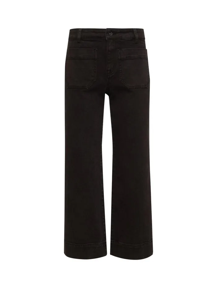Sanctuary Clothing Pants Women The Marine Standard Rise Denim Pant Obsidian