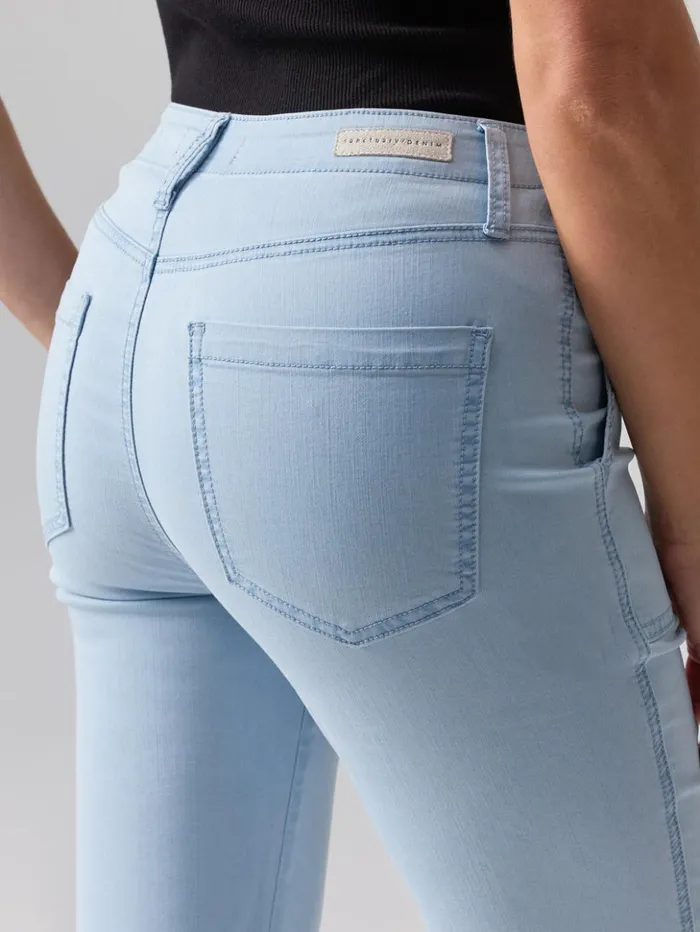 Sanctuary Clothing Pants Women Vacation Crop High Rise Pant Ultra Pale