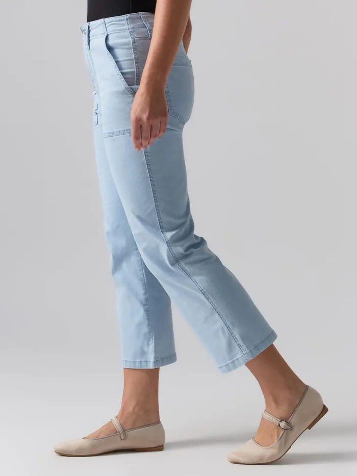 Sanctuary Clothing Pants Women Vacation Crop High Rise Pant Ultra Pale