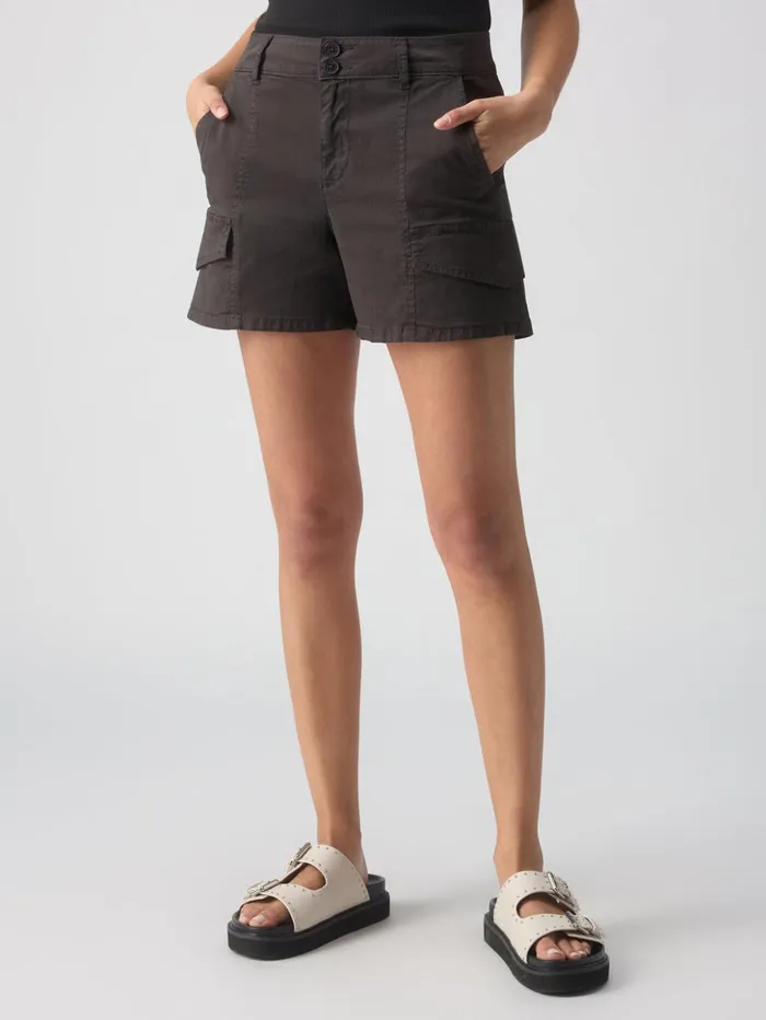 Sanctuary Clothing Shorts Women Rebel Standard Rise Short Obsidian