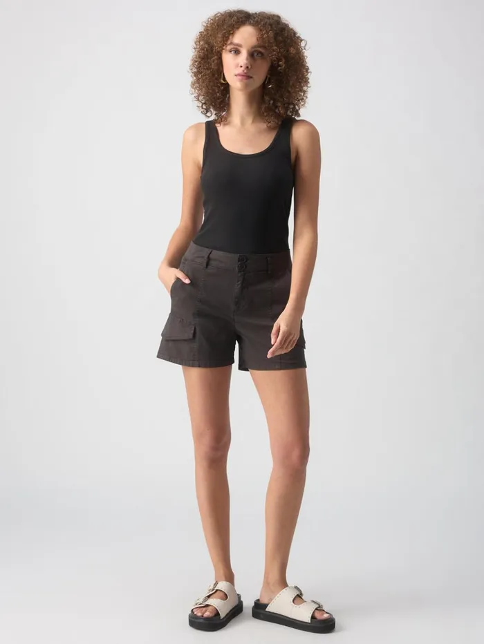 Sanctuary Clothing Shorts Women Rebel Standard Rise Short Obsidian