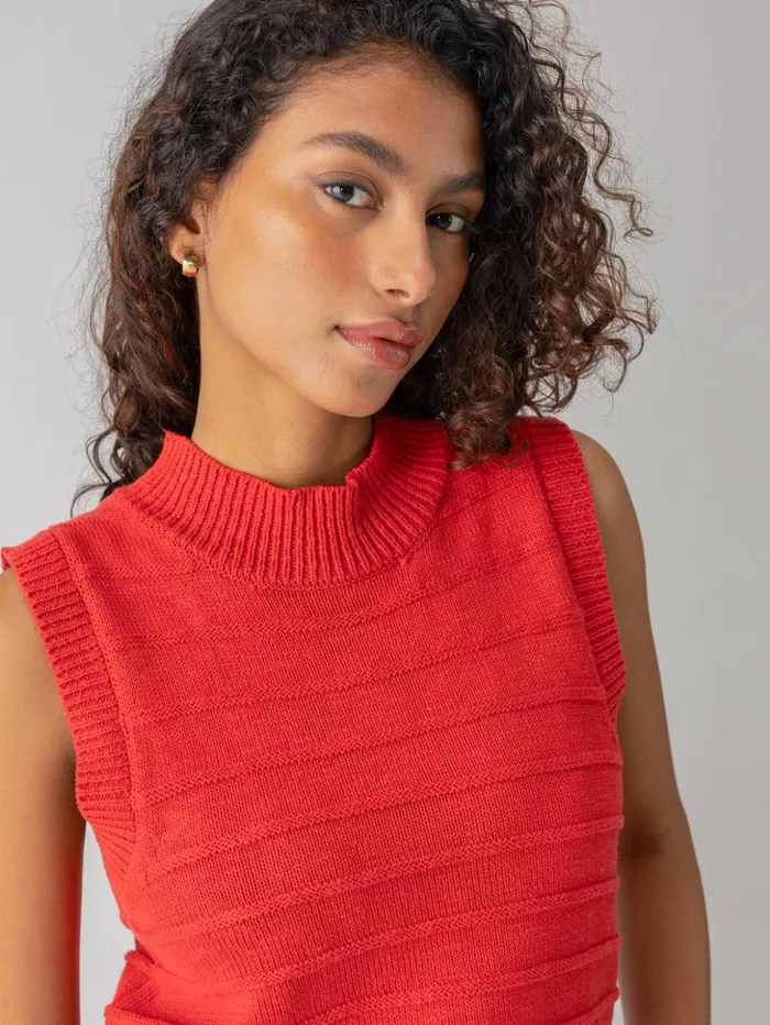 Sanctuary Clothing Sweaters and Cardis Women Life Is Easy Sweater Shell Tank Cherry Red Sanctuary Clothing Sweaters and Cardis Women Life Is Easy Sweater Shell Tank Cherry Red