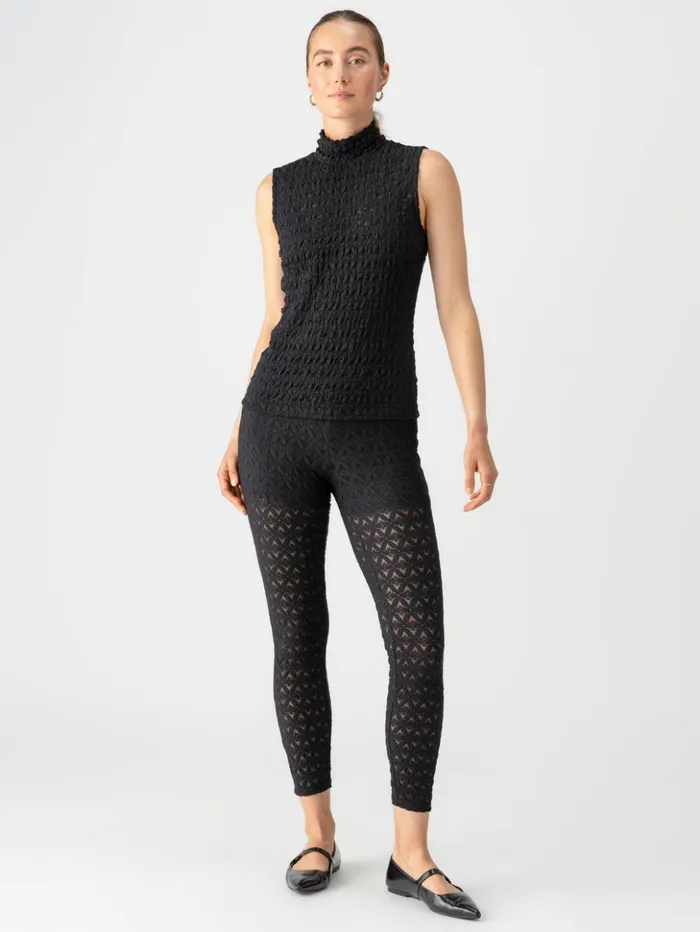 Sanctuary Clothing Sweaters and Cardis Women Pucker Up Lace Mock Neck Tank Black Sanctuary Clothing Sweaters and Cardis Women Pucker Up Lace Mock Neck Tank Black