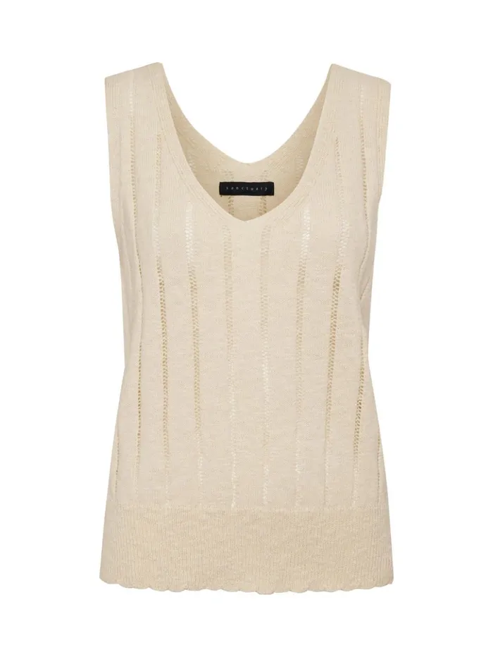 Sanctuary Clothing Sweaters and Cardis Women Vacation Mode Sweater Shell Tank Birch