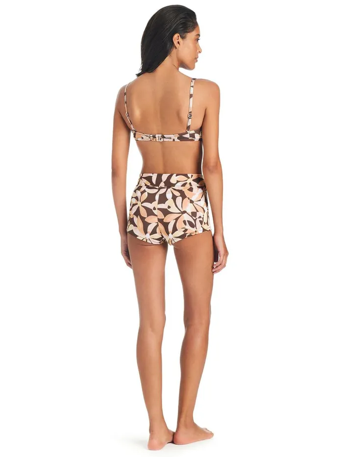 Sanctuary Clothing Swim Tops Women Jigsaw Petals Bikini Top Chocolate Sanctuary Clothing Swim Tops Women Jigsaw Petals Bikini Top Chocolate