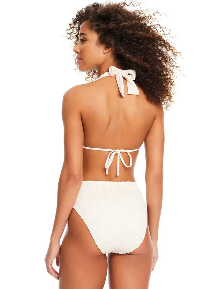 Sanctuary Clothing Swim Tops Women Sea Crochet Triangle Halter Bikini Top White Sand Sanctuary Clothing Swim Tops Women Sea Crochet Triangle Halter Bikini Top White Sand