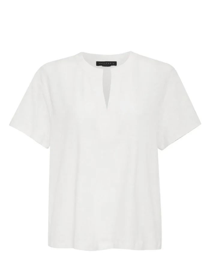Sanctuary Clothing Tees and Tops Women Easy Breezy Peasant Tee Chalk Sanctuary Clothing Tees and Tops Women Easy Breezy Peasant Tee Chalk
