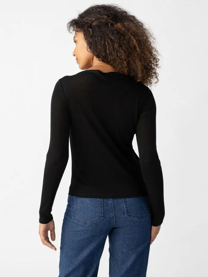Sanctuary Clothing Tees and Tops Women Keep It Simple Tee Black