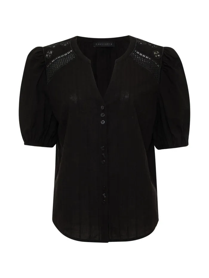 Sanctuary Clothing Tees and Tops Women Lift Me Up Blouse Black Sanctuary Clothing Tees and Tops Women Lift Me Up Blouse Black