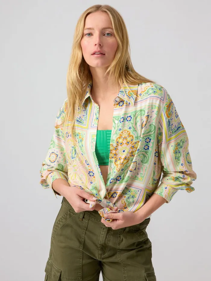 Sanctuary Clothing Tees and Tops Women The Vintage Shirt Scarf Paisley