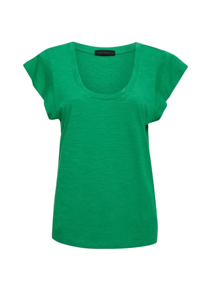 Sanctuary Clothing Tees and Tops Women West Side Tee Green Goddess Inclusive Collection Sanctuary Clothing Tees and Tops Women West Side Tee Green Goddess Inclusive Collection