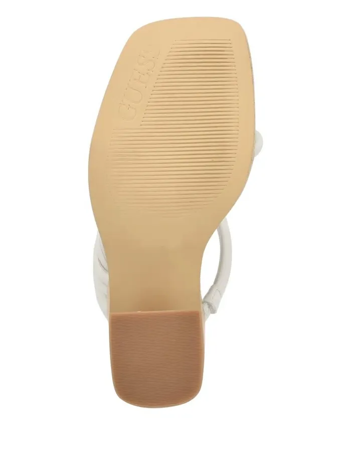 Sandals Barper Strappy Wooden Heel Sandals Wht Floral GUESS Women