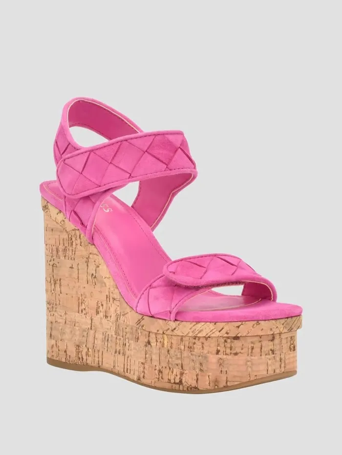 Sandals GUESS Women Cataline Wedge Sandals Medium Pink