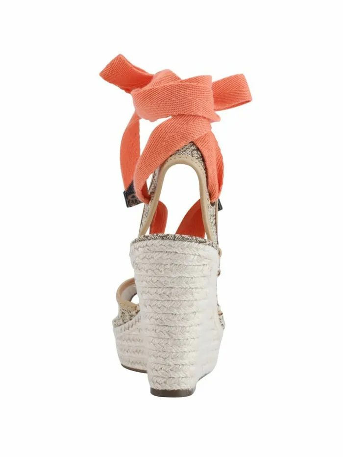 Sandals Halona Tie Espadrille Wedges Medium Brown 8211 GUESS Women Sandals Halona Tie Espadrille Wedges Medium Brown 8211 GUESS Women